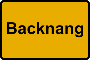 Ortsschild Backnang