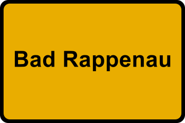 Ortsschild Bad Rappenau