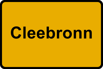 Ortsschild Cleebronn