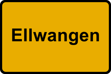 Ortsschild Ellwangen
