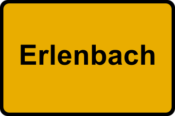 Ortsschild Erlenbach