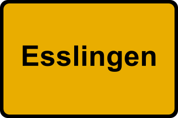 Ortsschild Esslingen