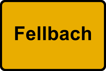 Ortsschild Fellbach
