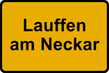 Ortsschild Lauffen am Neckar