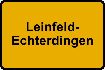 Ortsschild Leinfeld-Echterdingen
