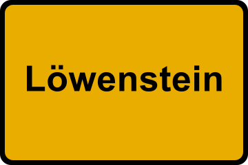 Ortsschild Loewenstein