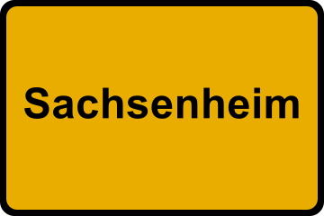 Ortsschild Sachsenheim